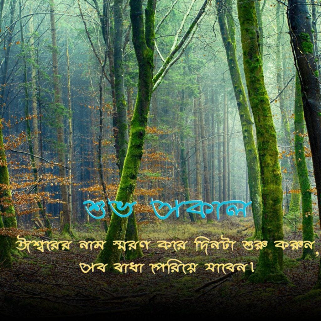 good morning green nature bengali images