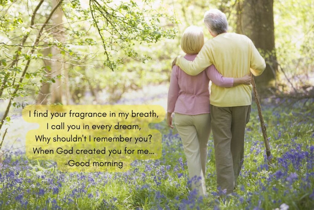 old couple walking together