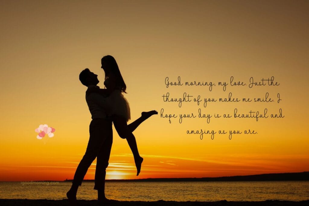 A romantic pose for a couple hugging and looking at a sunset