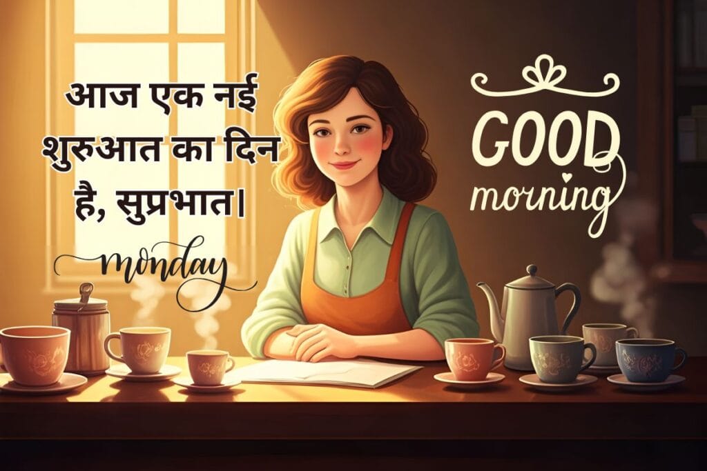 Inspirational Good Morning Monday wallpaper with sunlight and sky