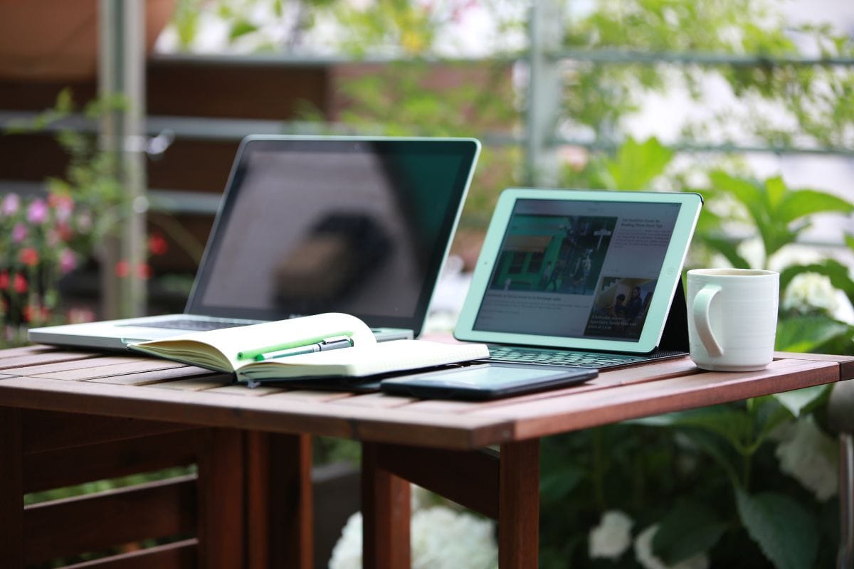 two laptop freelancing images