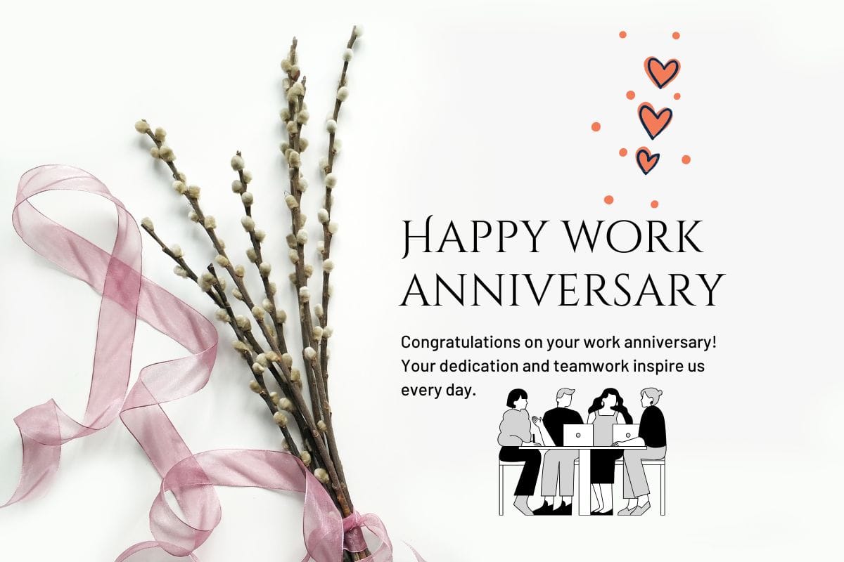 happy work anniversary messages to employee