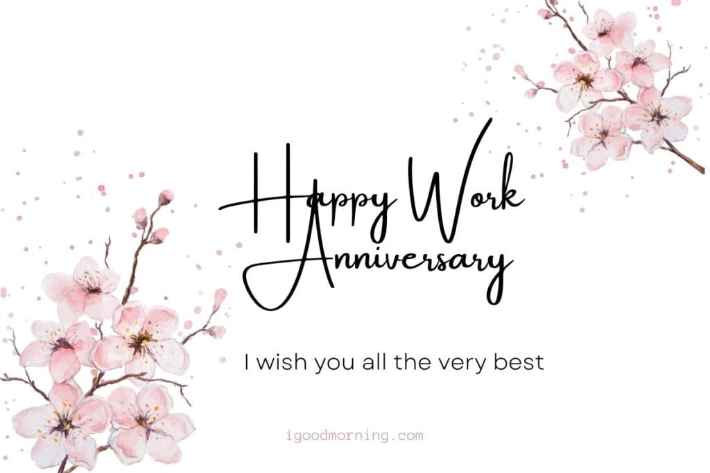 happy work anniversary messages to coworker