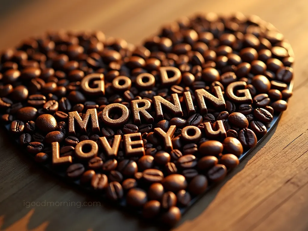 Hand holding a cup of tea with note — positive good morning message for her