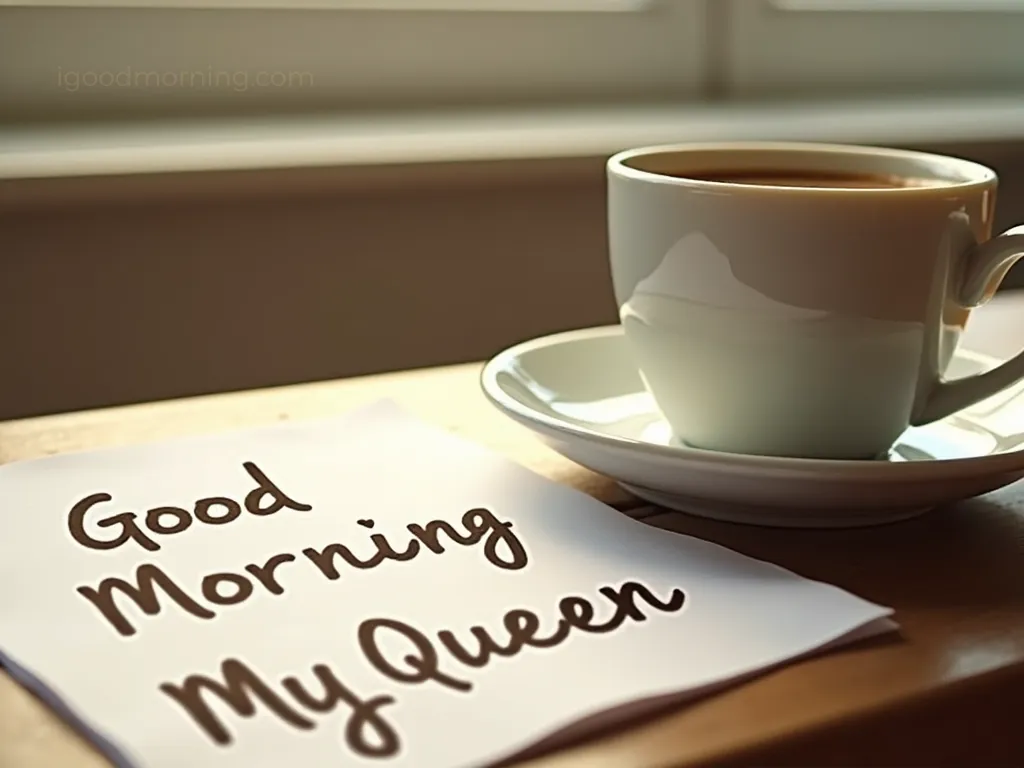 Handwritten love note with red roses — heartfelt good morning quote for her