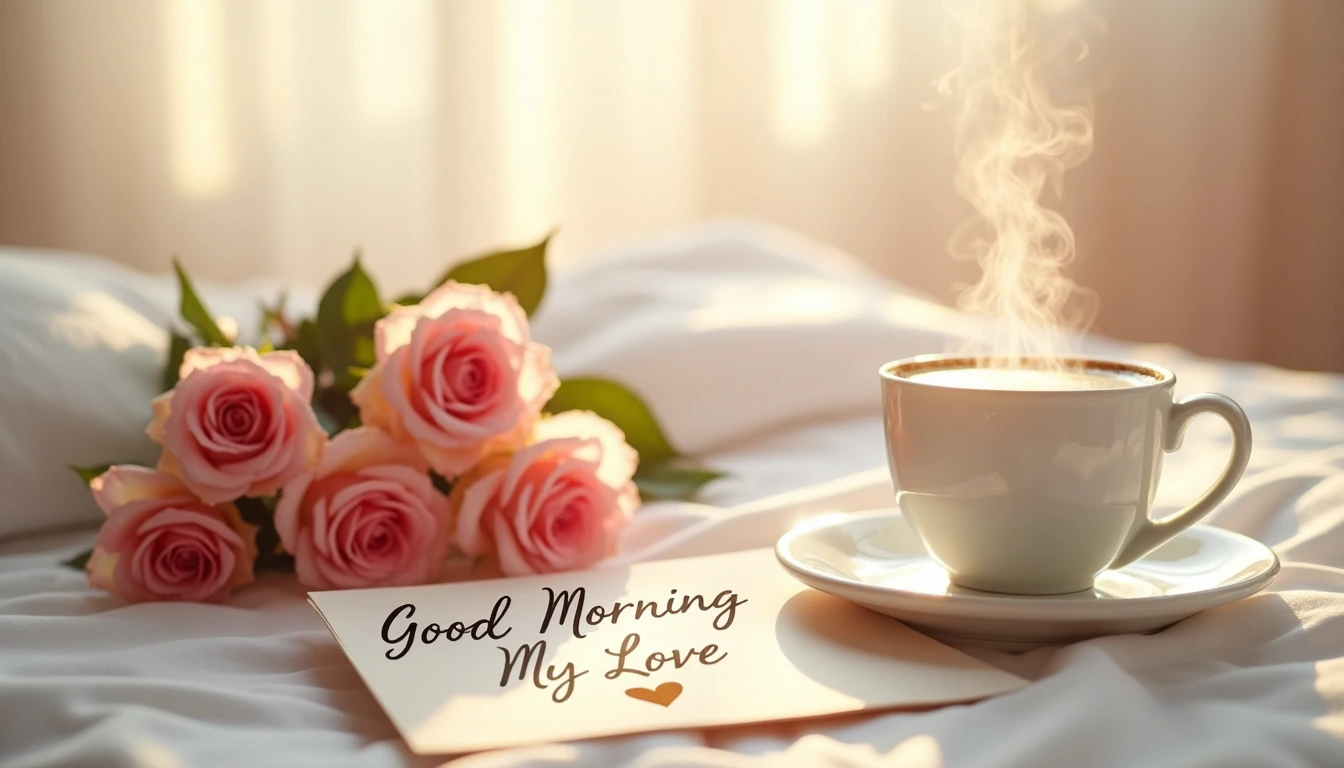 Woman holding coffee mug by the window — heart-touching good morning message for her