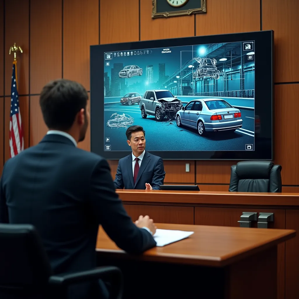 A legal expert presenting accident investigation findings to support their client’s claim in court.
