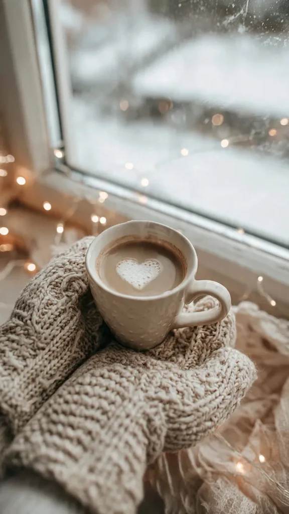 cozy coffee winter aesthetic