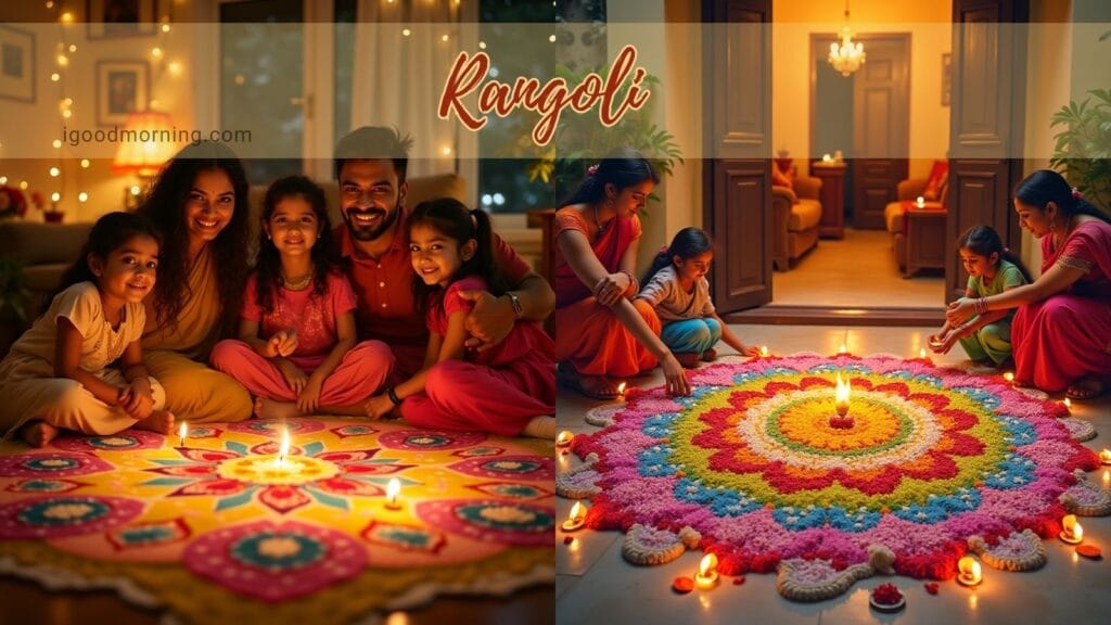 Rangoli Decorations and Family Celebrations